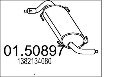 0150897 MTS Средний глушитель выхлопных газов