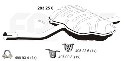 283250 ERNST Глушитель выхлопных газов конечный