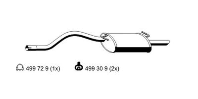 313056 ERNST Глушитель выхлопных газов конечный
