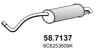 587137 ASSO Глушитель выхлопных газов конечный