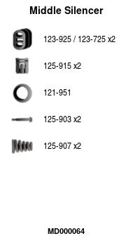 MD000064 FA1 Средний глушитель выхлопных газов