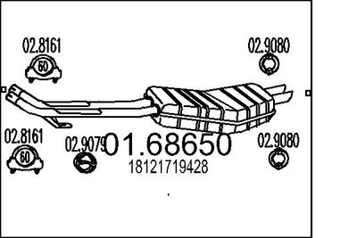 0168650 MTS Глушитель выхлопных газов конечный