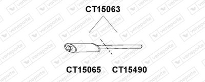 CT15065 VENEPORTE Предглушитель выхлопных газов