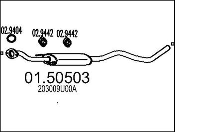 0150503 MTS Средний глушитель выхлопных газов