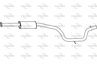 P76031 FENNO Средний глушитель выхлопных газов