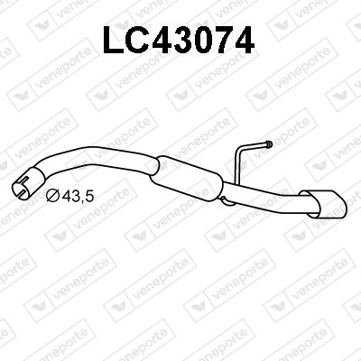 LC43074 VENEPORTE Глушитель выхлопных газов конечный