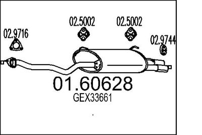 0160628 MTS Глушитель выхлопных газов конечный
