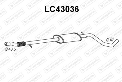 LC43036 VENEPORTE Предглушитель выхлопных газов