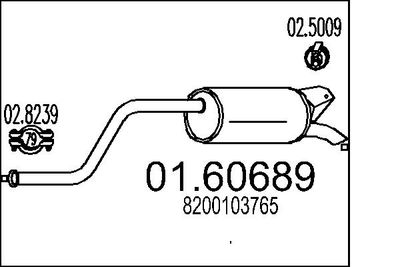 0160689 MTS Глушитель выхлопных газов конечный