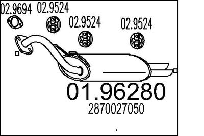 0196280 MTS Глушитель выхлопных газов конечный