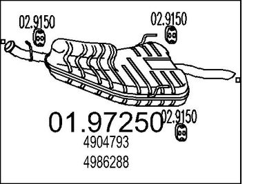 0197250 MTS Глушитель выхлопных газов конечный