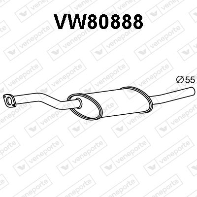 VW80888 VENEPORTE Предглушитель выхлопных газов