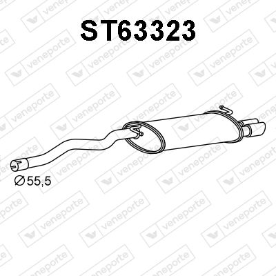 ST63323 VENEPORTE Глушитель выхлопных газов конечный