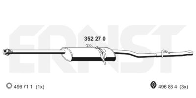 351270 ERNST Глушитель выхлопных газов конечный