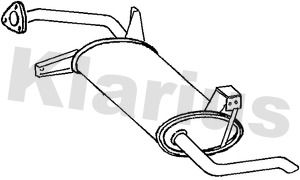 230867 KLARIUS Глушитель выхлопных газов конечный