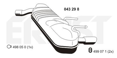043298 ERNST Глушитель выхлопных газов конечный