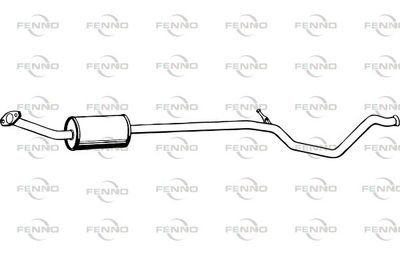 P4789 FENNO Средний глушитель выхлопных газов