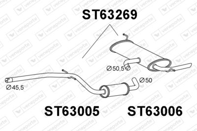 ST63269 VENEPORTE Глушитель выхлопных газов конечный