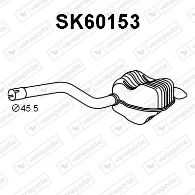 SK60153 VENEPORTE Глушитель выхлопных газов конечный