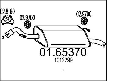 0165370 MTS Глушитель выхлопных газов конечный