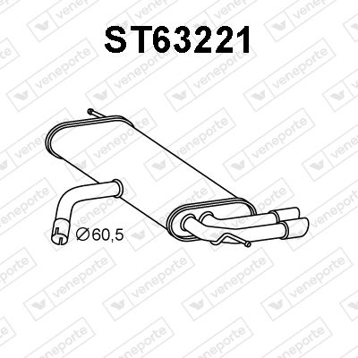 ST63221 VENEPORTE Глушитель выхлопных газов конечный