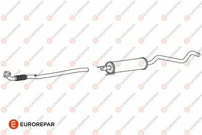 E12825R EUROREPAR Средний глушитель выхлопных газов