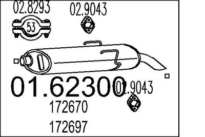 0162300 MTS Глушитель выхлопных газов конечный