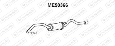 ME50366 VENEPORTE Глушитель выхлопных газов конечный