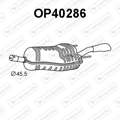 OP40286 VENEPORTE Глушитель выхлопных газов конечный