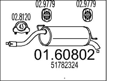 0160802 MTS Глушитель выхлопных газов конечный