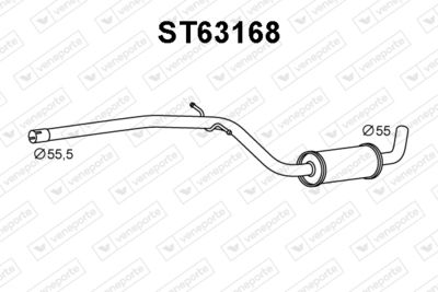 ST63168 VENEPORTE Предглушитель выхлопных газов