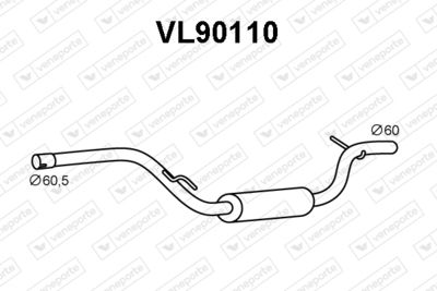 VL90110 VENEPORTE Средний глушитель выхлопных газов