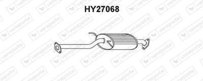 HY27068 VENEPORTE Средний глушитель выхлопных газов