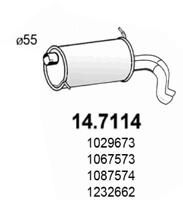 147114 ASSO Глушитель выхлопных газов конечный