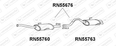 RN55676 VENEPORTE Глушитель выхлопных газов конечный