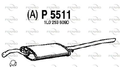 P5511 FENNO Глушитель выхлопных газов конечный