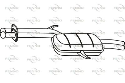 P3791 FENNO Средний глушитель выхлопных газов