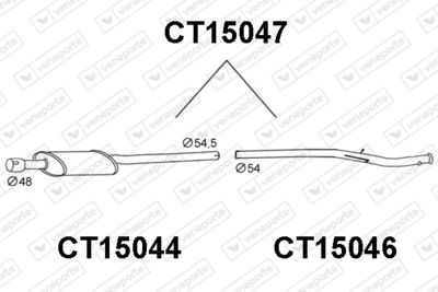 CT15047 VENEPORTE Предглушитель выхлопных газов