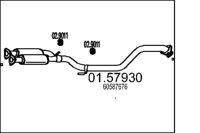 0157930 MTS Средний глушитель выхлопных газов