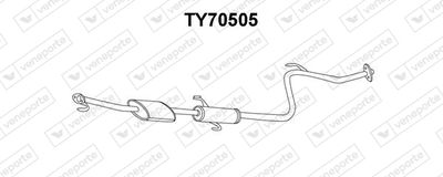 TY70505 VENEPORTE Средний глушитель выхлопных газов