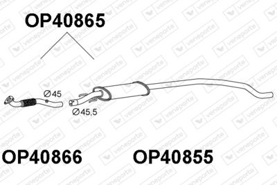 OP40865 VENEPORTE Предглушитель выхлопных газов