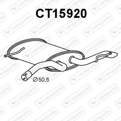 CT15920 VENEPORTE Глушитель выхлопных газов конечный