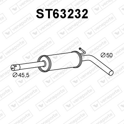 ST63232 VENEPORTE Предглушитель выхлопных газов