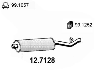127128 ASSO Глушитель выхлопных газов конечный