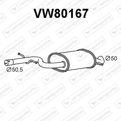 VW80167 VENEPORTE Предглушитель выхлопных газов