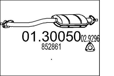 0130050 MTS Предглушитель выхлопных газов