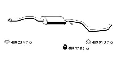 332163 ERNST Предглушитель выхлопных газов