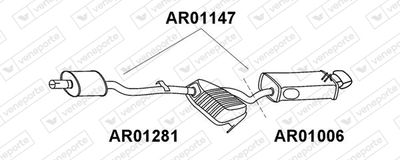 AR01006 VENEPORTE Глушитель выхлопных газов конечный