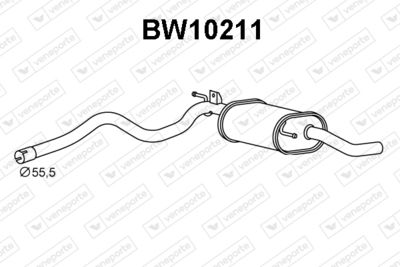 BW10211 VENEPORTE Глушитель выхлопных газов конечный