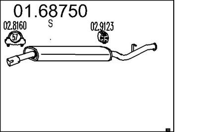 0168750 MTS Глушитель выхлопных газов конечный